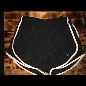 Black/White Stripe Nike Running Shorts